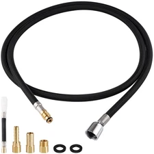HYGIE RINSE K-1219935-BC HOSE KIT, KOHLER Pull Down Kitchen Faucet, 68" - BLACK