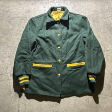 True Vintage Pepster Hall Button Up Blazer Youth Size 14 Green Yellow USA Made