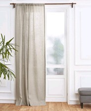 Solino Home 100 Linen Curtain 52 x 72 natural 1 panel new rod pocket