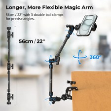 SmallRig Magic Arm Crab Clamp Desktop Mount 22in Adjustable Phone Camera Tripod