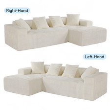L-Shaped Corner Sofa with Chaise Lounge Sofa 4-Seater Modular for Living Room UK