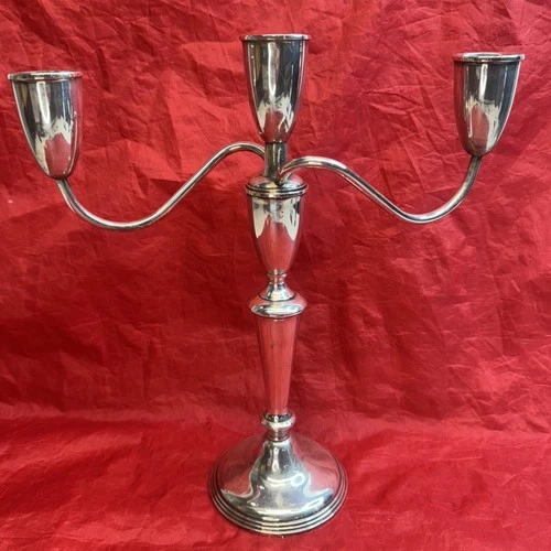 Vintage Sterling Silver Lunt 3 Tier Arm Candelabra Candlestick # 63 Not Scrap