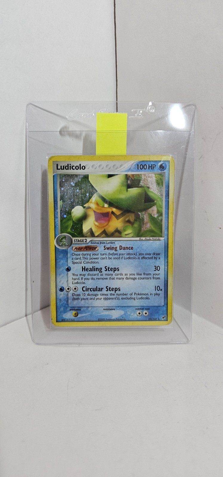 Ludicolo 10/107 Holo Card Pokemon Deoxys Visible Scratches