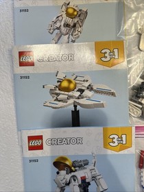 Lego Creator 3 in 1 #31152 Astronaut #31021 Pets #31004 Eagle Used Complete