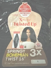 OUTRE SYNTHETIC BRAID - X PRESSION TWISTED UP 3X SPRINGY BOHEMIAN TWIST 16. 3pks