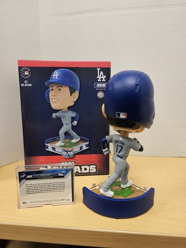 SHOHEI OHTANI L.A. Dodgers 50/50 Club FOCO Bighead Bobblehead & Topps Now Card - Picture 4 of 23