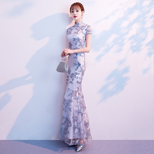 Laldy Long Cheongsam Dress Women Retro Chinese Style Elegant Qipao Dress - 第 4/15 張圖片