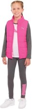 Puma Girls' 3-piece Vest/Sweatshirt/Legging Set Hot Pink/Charcoal
