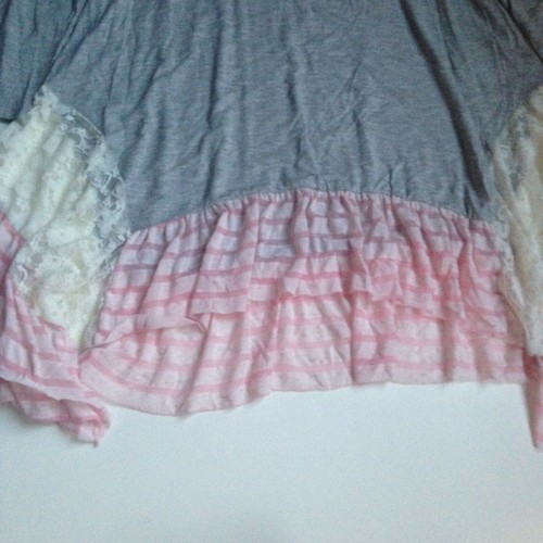 NEW! Oddi Top Women's Size Small Medium or Large Lace Hem Pink Lavender or Gray - Picture 4 of 29