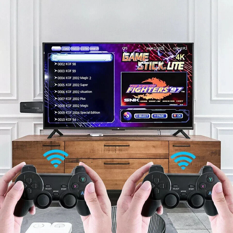 Console Game Stick Wireless HDMI 4K TV Integrata 64GB 20000+Giochi Retro 2 Gamepad - Immagine 3 di 4