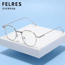 Metal Round Anti Blue Light Eyeglasses Men Retro Clear Lens Glasses Frames New