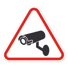 Warning Security Camera, Vinyl Decal Sticker, Indoor Outdoor, 3 Sizes, #8619