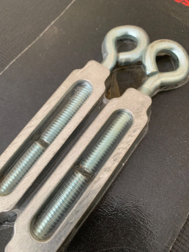 Vintage NOS Sears 9_72493 (2pk) 6.5’’ Zinc Finish Turnbuckles Supports 250 lbs. - Afbeelding 3 van 6