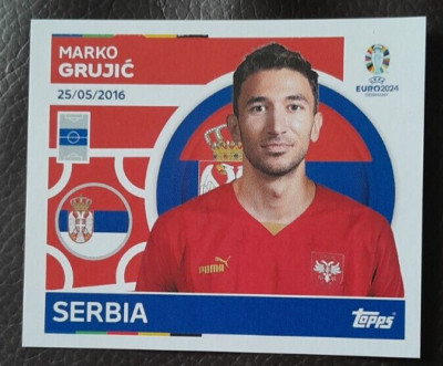 TOPPS UEFA EURO FUßBALL EM 2024  - Sticker  SRB 14 Marko Grujic  /Serbia