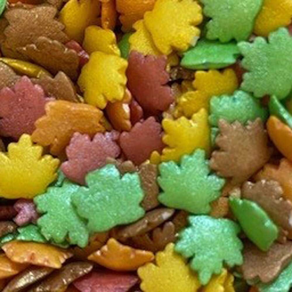 Autumn Leaves Cake Sprinkles - 65g Edible Cupcake Sprinkles for Fall & Halloween