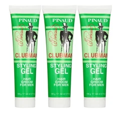 3 Tubes Clubman Pinaud Styling Gel Hair Groom for Men, 3.75-Ounce