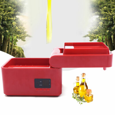 Automatic Seed Soybeans Oil Press Machine Electric Cold Hot Extractor Red 110v