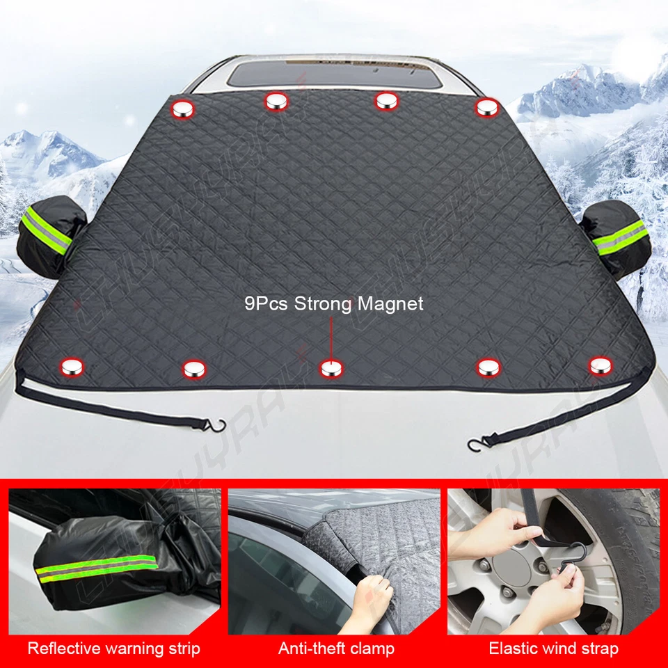 Protector de cubierta de parabrisas de coche nieve polvo hielo protección contra escarcha ventana parasol EE. UU. Foto 4 de 4