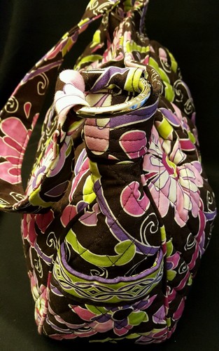 vera bradley purse/tote reversible purple punch, excellent