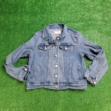 Old Navy Denim Jacket Kid's Size XL 14/16 Blue Unisex Button Up Pockets Jean