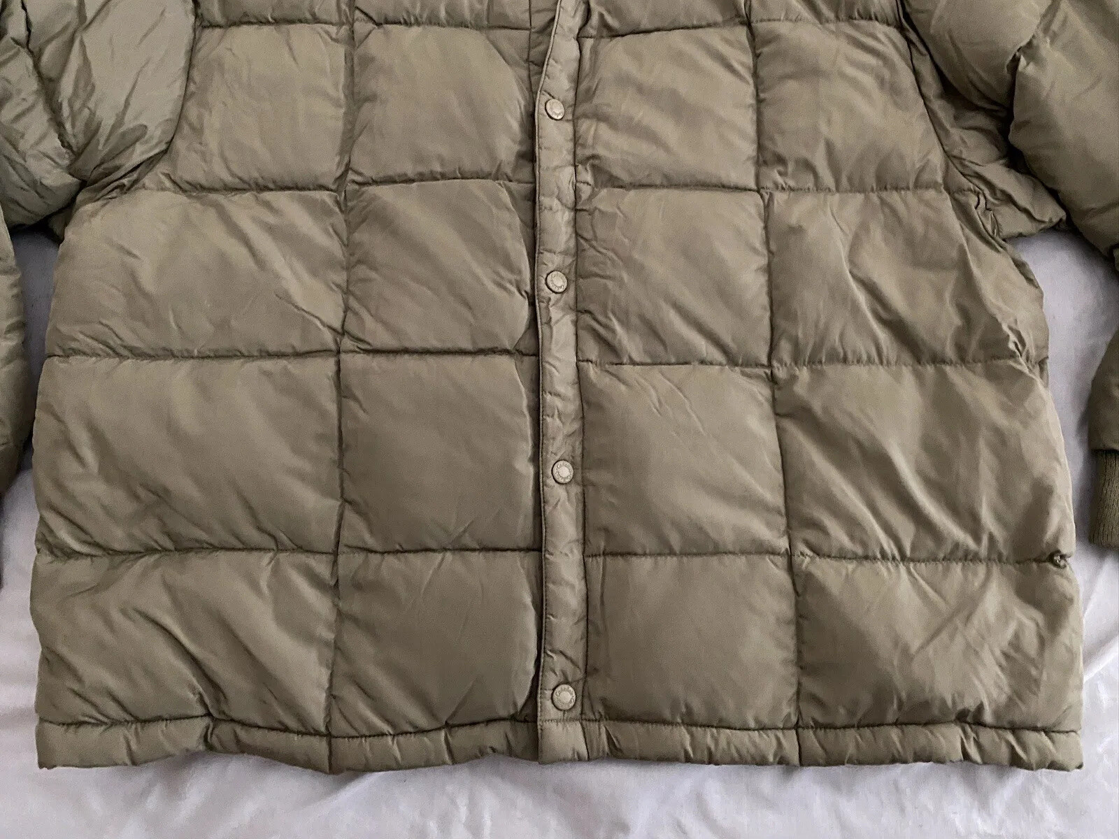 Cabela's Goose Down Underwear Snap Shirt Top Tan Nylon SIZE 2XL Reg Vtg Hunting eBay