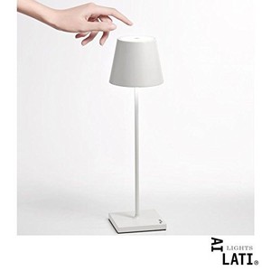 Dettagli Su Poldina Lampada Da Tavolo Led Dimmerabile Batteria Ricaricabile Bianco Ip54