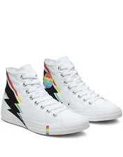 New--CONVERSE SHOES CHUCK TAYLOR ALL STAR HI PRIDE LGBTQ LIGHTNING BOLT 165715C