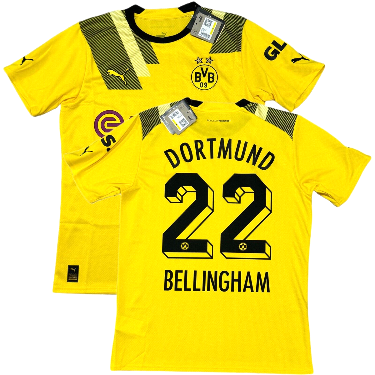 2022/23 Dortmund Home Cup Jersey #22 Bellingham Medium Puma Soccer