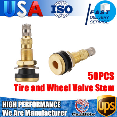 New 50Packs TR618A 1-7/8'' Tractor Air Liquid Tubeless Tire Brass Valve Stems