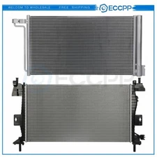 Aluminum Radiator & AC Condenser Cooling Kit For 2015-2018 Ford Focus