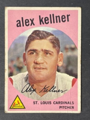 VINTAGE 1959 Topps ALEX KELLNER # 101 - Cardinals - VG - crease
