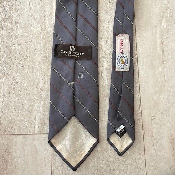 Givenchy Asymmetrical Stripe Suit Tie Silk Blend … - image 4