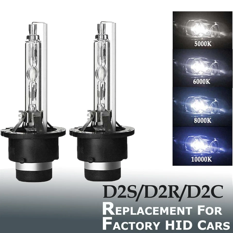 Set of 2 5500K D2S D2R D2C HID Xenon Bulbs Headlight Lamp White HID Replacement - Image 2 of 4