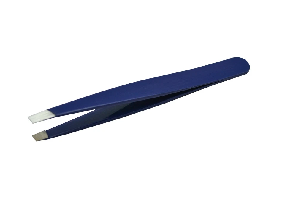 BESTPAPERS Beauty Tweezers Eyebrows Hair Removal Slanted Tip Professional Stainless Steel