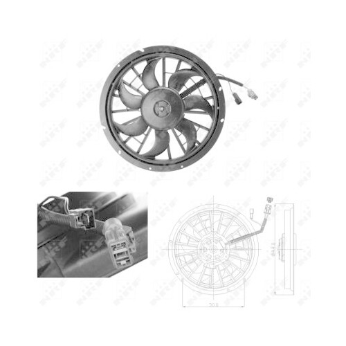 Ventilateur De Refroidissement Moteur NRF 47064 - Compatible Seat Ibiza, Volkswagen Polo Et Autres - 5