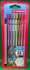 STABILO PEN 68- x8 Pack Assorted Colors BRAND NEW SEALED FREE SHIPPING