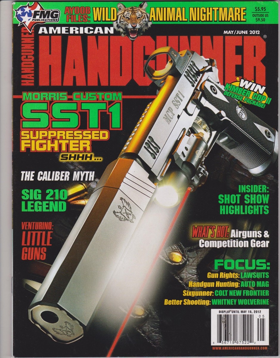 AMERICAN HANDGUNNER MAGAZINE MAY/JUNE 2012, MORRIS CUSTOM SST1