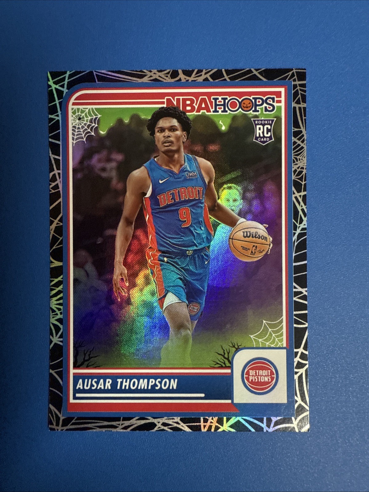2023-24 Panini Haunted Hoops - Ausar Thompson #100 Holo Webs (RC) SP