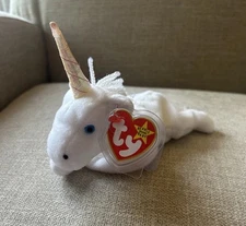 TY Beanie Baby - MYSTIC the Unicorn (irredescent horn & yarn mane) (8 inch)