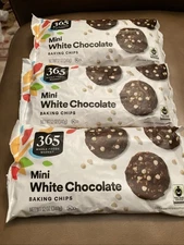 365 Whole Foods, 3-12oz Bags Mini White Chocolate Baking Chips, BB 4/26