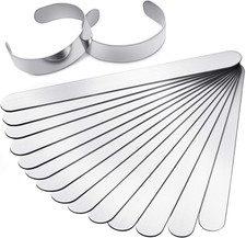 16 Pieces Stainless Steel Bracelet Blanks Cuff Bangle Bracelet DIY Jewelry