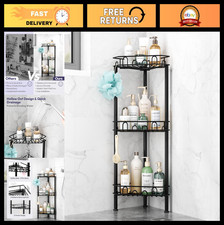 3-Tier Stainless Steel Corner Shower Caddy Organizer Shelf with Hooks  Adhesive