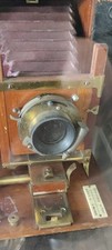 Antique Eastman Kodak Large Format Wooden Camera w/ Brass Lens  Bellows  Nb