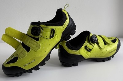 Specialized Comp MTB Cycling Shoes Boa Lime Green Body Geometry US 8.5 EU 41.5
