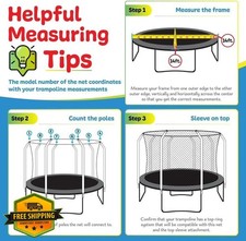 Machrus Upper Bounce Trampoline Safety Net 8ft-17ft Round Poles