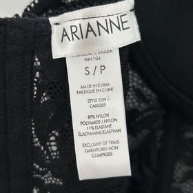 NWT ARIANNE Black Lace Corset Bustier Top Adjustable Straps Lingerie Sz Small
