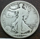 US 1917-D Obverse Walking Liberty Half Dollar  **