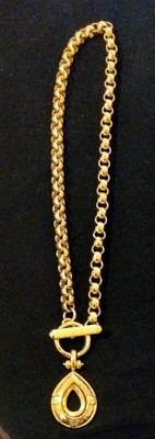 Rare Beautiful Givenchy 1980s Choker Chunky Teardrop Necklace 17'' Long