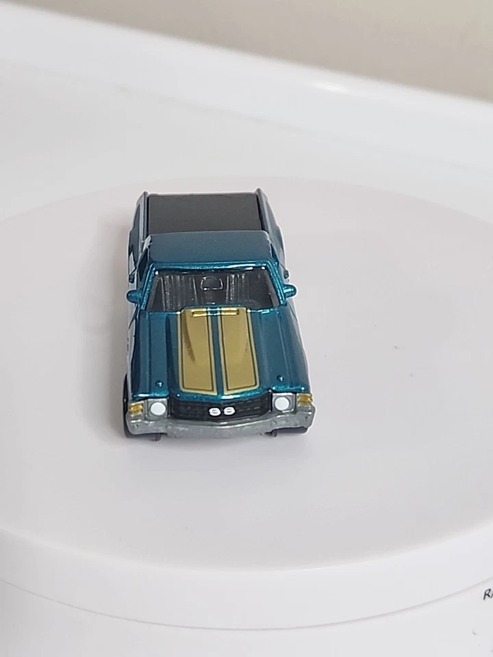 Johnny Lightning Speed Racers Edge Wheels 1971 El Camino Aqua loose  - Image 2 of 4