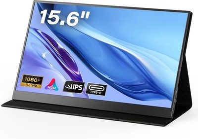 Tragbarer Monitor 15,6'' 1080P leichter USB-C Mini HDMI für Laptop Konsolen